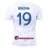 Virallinen Fanipaita Ranska Benzema 19 Vieraspelipaita MM-Kisat 2022 - Miesten
